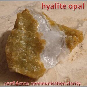 🔥4/$20 hyalite OPAL raw crystal stone 01 confidence CLARITY OCTOBER birthstone